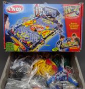 K'Nex - Electronic Pinball Arcade Game, boxed, and 11kg of assorted K'Nex items including rods,