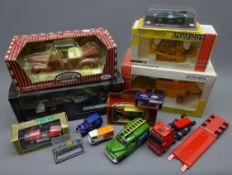 Various makers - thirteen large and small scale die-cast models including Joal Combine Harvester