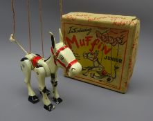 Lesney Moko die-cast Muffin the Mule puppet entitled 'Introducing Muffin Junior', 1950s,