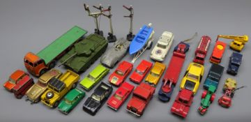 Quantity of unboxed and playworn die-cast models including Dinky Foden flat bed lorry,