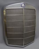 1955 Mercedes Benz chrome radiator grill with enamel badge,