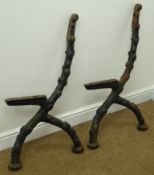 Cast iron garden bench ends, reputably from NER Kirkam Station,