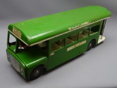 Lines Bros Tri-ang tin-plate Greenline London Transport single decker bus,
