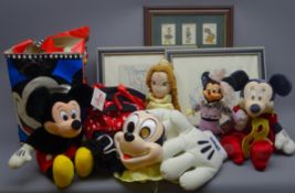 Disney - Mickey Mouse, Minnie Mouse and Belle soft toys, child's Minnie costume,