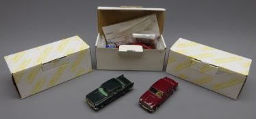 Abbey Classic Kits - two constructed die-cast models - Austin 3-Litre Saloon and Ford Zodiac MK3