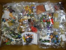 Large quantity of Britains and Timpo plastic figures including farm and wild animals,