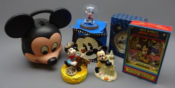 Disney Mickey Mouse - commemorative battery operated double bell desk clock, boxed,