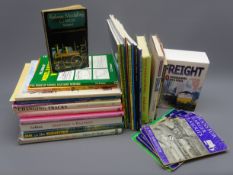 Over thirty books and booklets on railway modelling and railways, some of local interest,