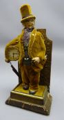 Early 20th century Black Forest 'Whistling' man automaton as a pedlar style figure with composition