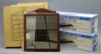 Four new wall mounting die-cast model display cases,