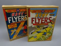 Ertl diecast metal 'Army Flyers' Stearman & 'Navy Flyers' Lockheed model aeroplanes,