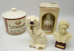 Schweppe's ceramic advertising ice pail,