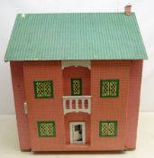 Vintage two-storey dolls house H73cm,