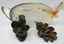 Franz porcelain Butterfly tea tray,