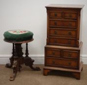 Victorian adjustable piano stool,