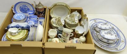 Victorian 'Jewel' pattern part dinner ware, Noritake gilded tea set for six,