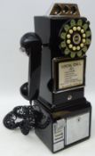 American style coin operated wall telephone by Wild & Wolf,