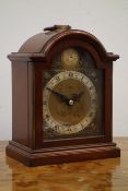 Elliott mahogany cased mantel clock retailed by Asprey & Co, of small Georgian bracket clock form,