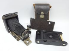 Houghton Butcher folding plate camera with Compur shutter and Aldis Anastigmat 4 inch lens and