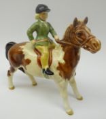 Beswick Girl on Skewbald Pony no.1499 H14cm Condition Report <a href='//www.