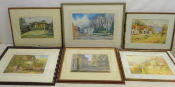 'Above the Harbour, Lynmouth' and 'Cottages near Lynmouth',
