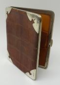 Edwardian Fisher Strand crocodile skin wallet with silver mounts by Steinhart & Co, Birmingham,