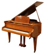 Obermeier Berlin mahogany cased baby grand piano,