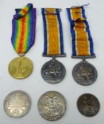 WWII war medal '112556 DVR.R.TUSON.R.A.', war and victory medal pair to '205463 PTE.E.TUSON LAN.