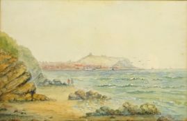 View Towards Scarborough, 19th/early 20th century watercolour signed A Williams 22.5cm x 34.