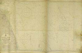 Collection of early 20th to mid 20th century sea charts incl.