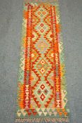 Kelim Choli vegetable dye wool runner,