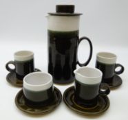 Lotus stoneware coffee set for two with extra saucers (9) Condition Report <a