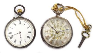 Victorian silver pocket watch by Mason Middlesboro, case by Joseph Hirst,