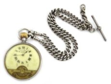 Hebdomas Patent 8 Days silver pocket watch case by Stockwell & Co,