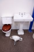 Small Thomas Crapper sink with taps (W53cm,