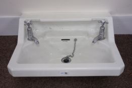 Twfords basin with two traditional pillar taps,