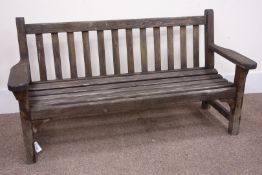 Traditional teak bench, W160cm Condition Report <a href='//www.davidduggleby.