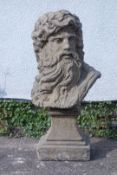 Composite stone model of a Greek God, H67cm Condition Report <a href='//www.