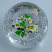Caithness Whitefriars limited edition paperweight 'Aquilegia' no.