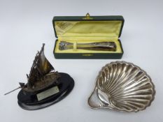 Silver scallop dish by Joseph Gloster Ltd, Birmingham,