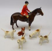 Beswick Hunting group; Huntsman on Bay horse model 1501,