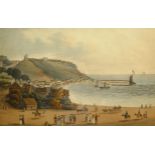 'View of Scarborough', late 18th/early 19th century aquatint, by repute pub.