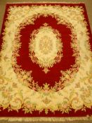 Large Persian red ground rug carpet,