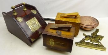 Two 1960s Esquire 'Shoe Care Chests', Edwardian mahogany brass bound coal compendium,