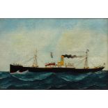 'Bellorado' - Steam Ship's Portrait, 20th century oil on board unsigned 30cm x 44.