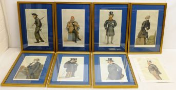 Eight Vanity Fair cartoon lithographs after Sir Leslie Matthew Ward aka 'Spy' (British 1851-1922)