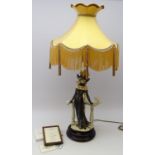 Large limited edition Florence Giuseppe Armani table lamp titled 'Spring Morning' with fringed