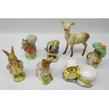 Beswick Beatrix Potter figures comprising Mr Benjamin Bunny, Timmy Tiptoes, Benjamin Bunny,