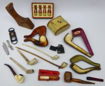 Collection of pipes and smoking paraphernalia - set of four Eono graduated mouthpieces,