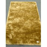 Plush gold long pile rug, 240cm x 150cm Condition Report <a href='//www.